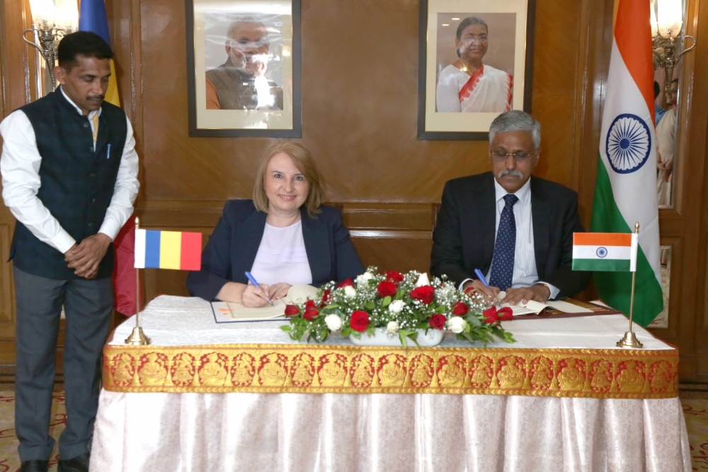 Semnarea în premieră, la New Delhi, a Acordului între Guvernul României și Guvernul Republicii India de cooperare în domeniul apărării