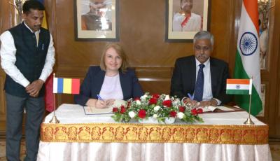 Semnarea în premieră, la New Delhi, a Acordului între Guvernul României și Guvernul Republicii India de cooperare în domeniul apărării