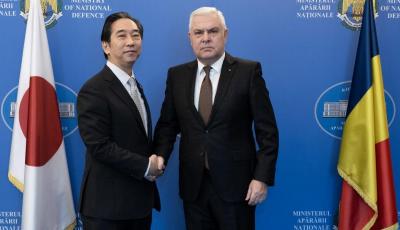 Întrevederea ministrului apărării naționale cu ambasadorul Japoniei la București