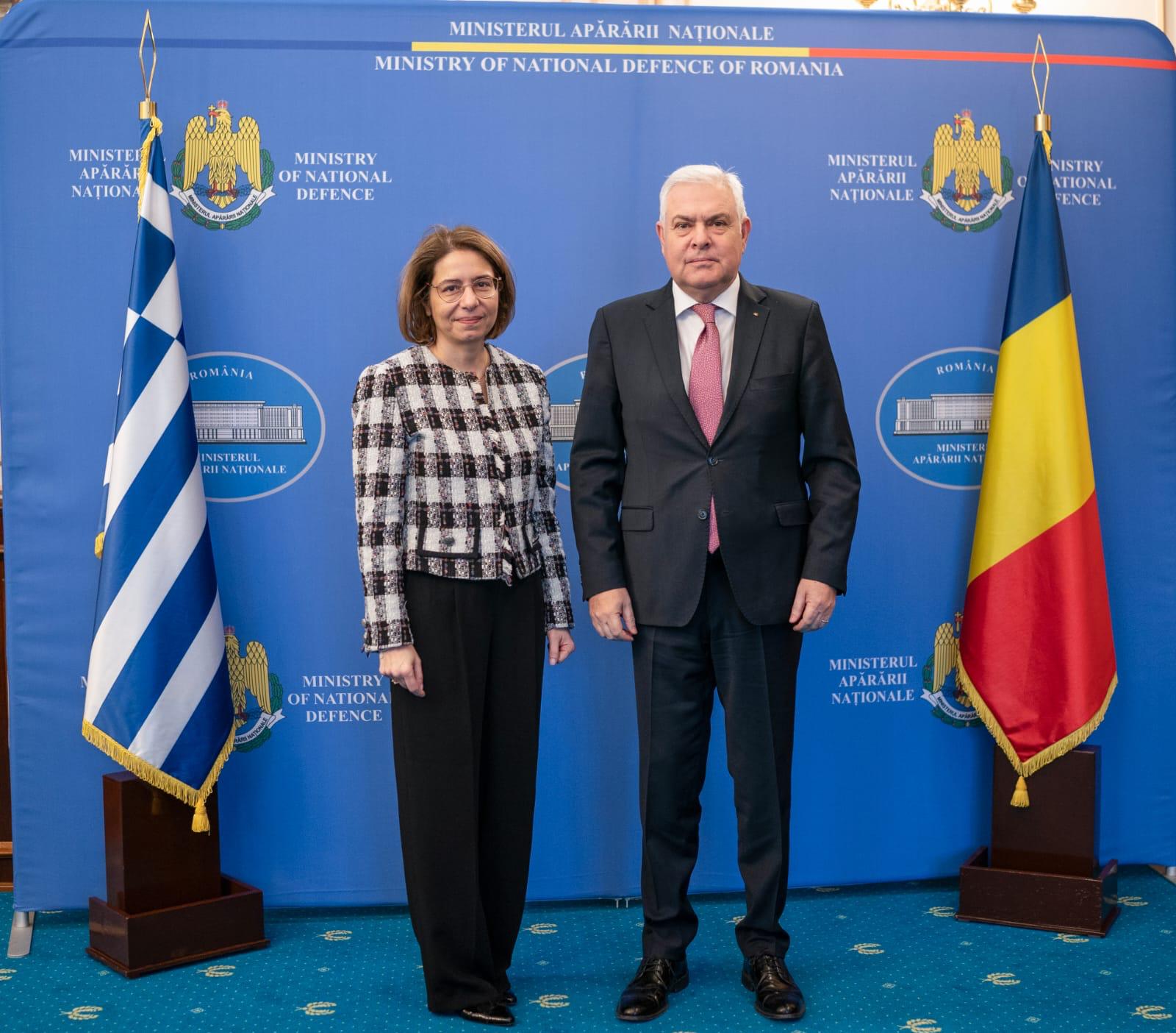 ntrevederea ministrului aprrii naționale cu noul ambasador al Republicii Elene n Romnia