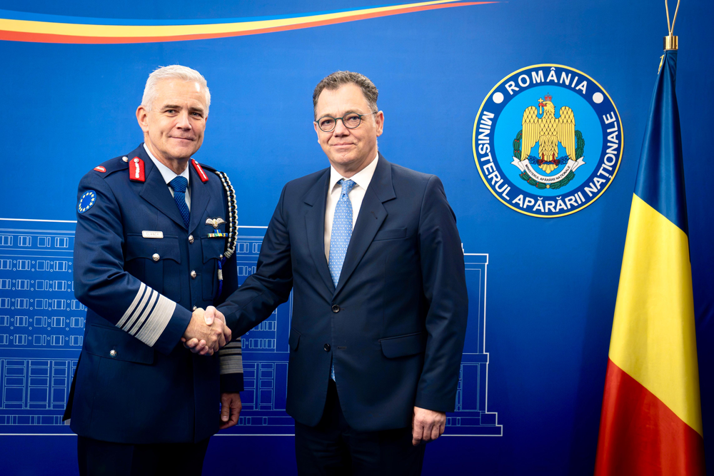 Securitatea Mării Negre și consolidarea apărării europene, pe agenda discuțiilor conducerii MApN cu președintele Comitetului Militar al UE